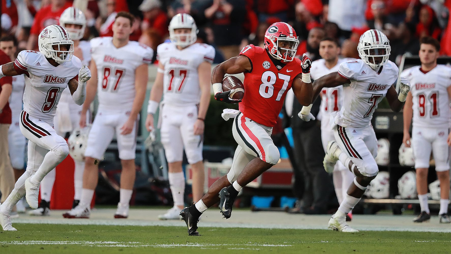 Photos: Bulldogs play Massachusetts in Athens