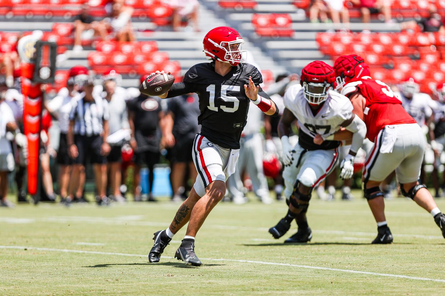 Carson Beck Georgia Football Preseason Scrimmage in Sanford Stadium (8/13/22)