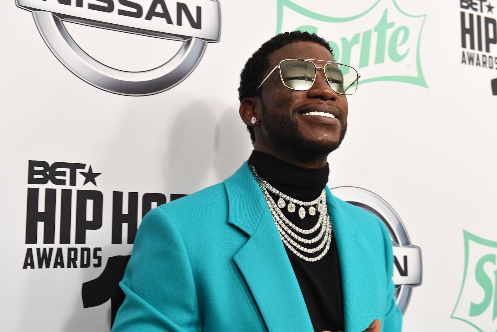 MIAMI BEACH, FL - OCTOBER 06:  Rapper Gucci Mane arrives at the BET Hip Hop Awards 2018 at Fillmore Miami Beach on October 6, 2018 in Miami Beach, Florida.  (Photo by Paras Griffin/Getty Images for BET)