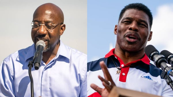 U.S. Sen. Raphael Warnock, left, and Republican Senate hopeful Herschel Walker. (File photos)