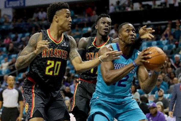  The Hawks couldn't keep Dwight Howard away from the basket in the second half. (Photo by Streeter Lecka/Getty Images)