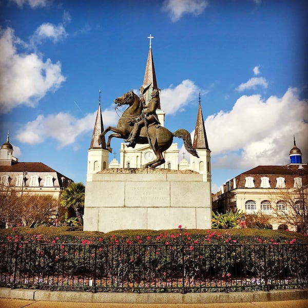  A statue of Gen. Andrew Jackson, hero of the Battle of New Orleans, in Jackson Square. Photo: Charles Gay V