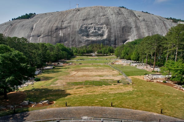 Atlanta resident Shannon Byrne recommends the six-mile Cherokee Trail around the base of Stone Mountain for an up-close experience with the trees, to counterbalance the more exposed walk-up trail. - Blake Guthrie, for the AJC