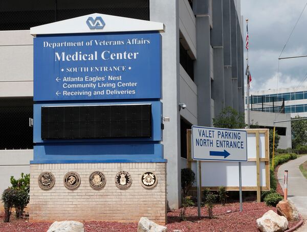 The south entrance to the Atlanta VA Medical Center, located on Clairmont Road in Decatur. File photo. Bob Andres / bandres@ajc.com