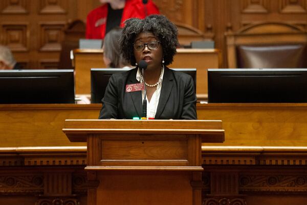 State Rep. Jasmine Clark, a Democrat from Lilburn, expects the upcoming legislative session to be a busy one. “It’s going to be a whirlwind of a roller coaster,” she said. “I hope it’s a good exciting — and not the horrifying kind. We’ll find out soon enough.” Branden Camp/ For The Atlanta Journal-Constitution