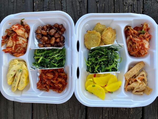 Yet Tuh, the highly regarded Korean restaurant in Doraville, does not skip on its to-go banchan. A four-dish dinner yielded this assortment of small, complimentary nibbles.
Wendell Brock for The Atlanta Journal-Constitution