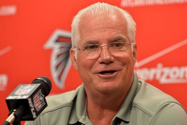 The Atlanta Falcons returned to work at Flowery Branch with the start of the offseason training programs. Falcons head coach Mike Smith said, "It’s invigorating to have some activity here at Flowery Branch." (Photo by Kent D. Johnson/The Atlanta Journal-Constitution)