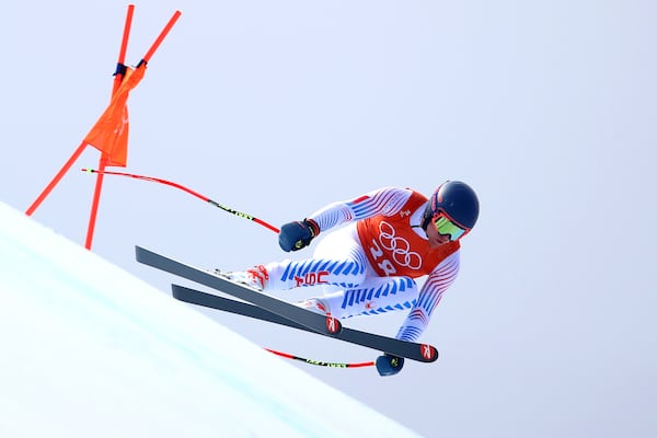   Ryan Cochran-Siegle of the United States makes a run during the Men's Downhill Alpine Skiing training8 in Pyeongchang-gun, South Korea.  (Photo by Ezra Shaw/Getty Images)