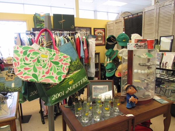 Trends and Traditions on Washington Road in Augusta is bursting with Masters merch this week. Photo: Jennifer Brett