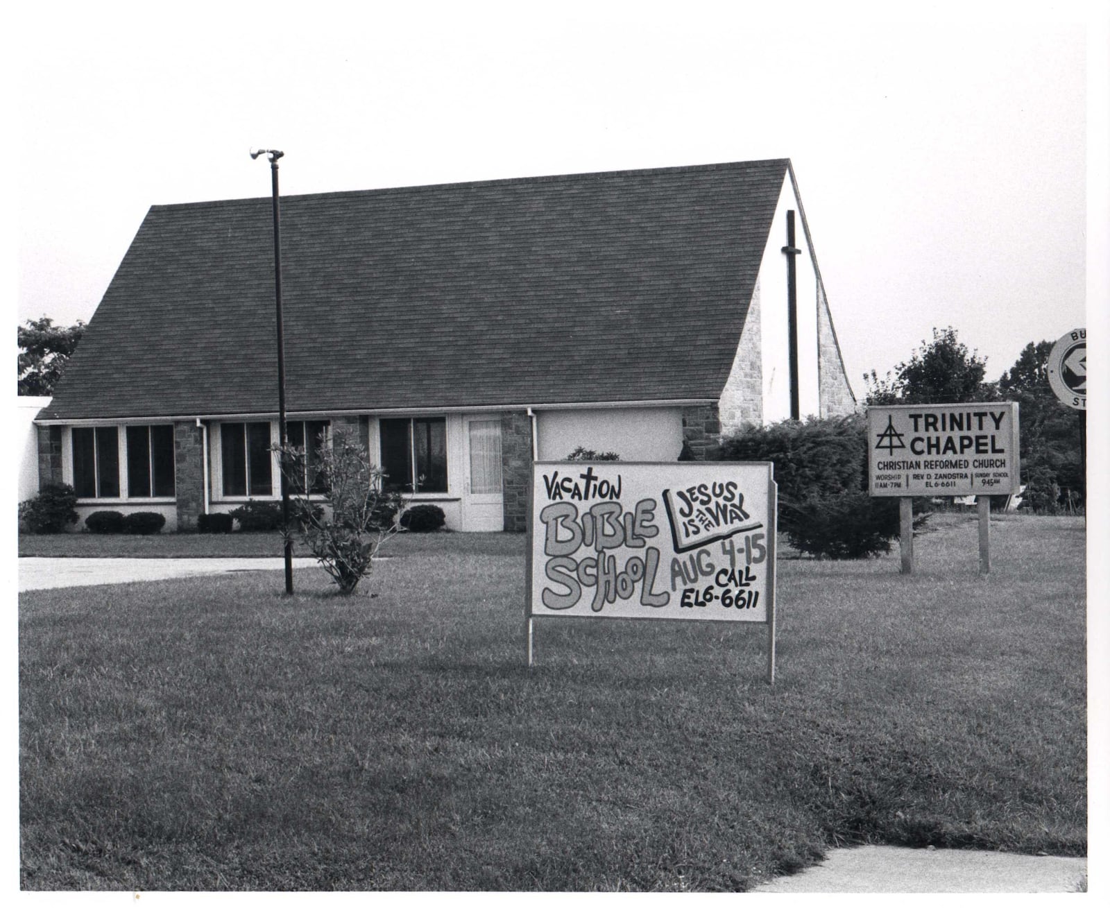 A 1975 photo of the Trinity Church Chapel, where 8-year-old Gretchen Harrington was attending summer Bible school.