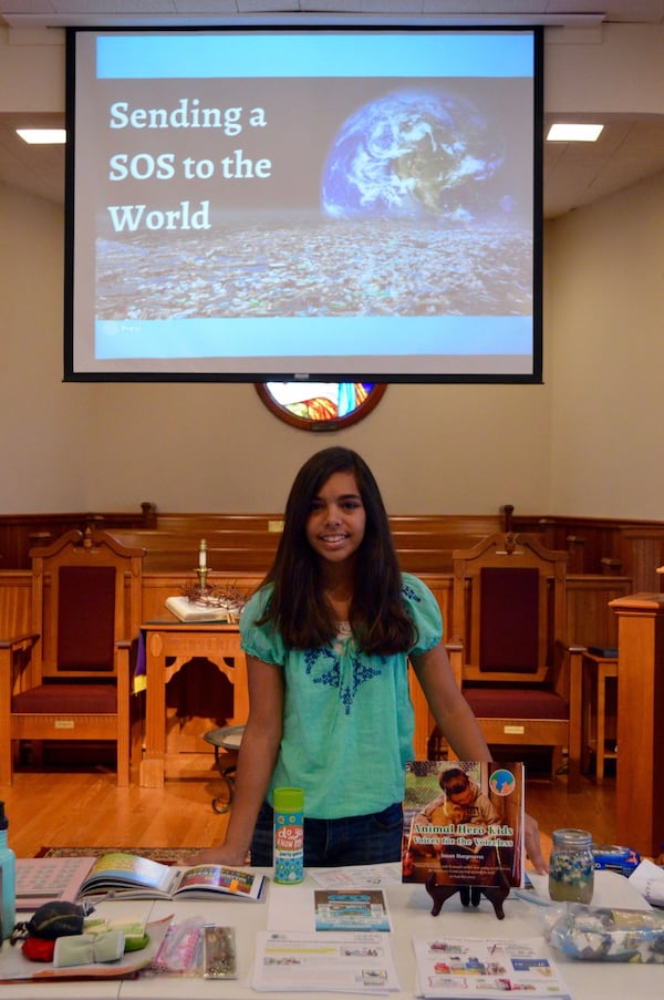 Hannah Testa of Cumming spends much of her time teaching people how to take better care of the environment. 