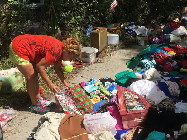 Hurricane Irma flooded Jill Ebrecht’s Tybee Island home. She plans to rebuild although she doesn’t know how much of her losses may be covered by flood insurance. Photo: Jennifer Brett, jbrett@ajc.com