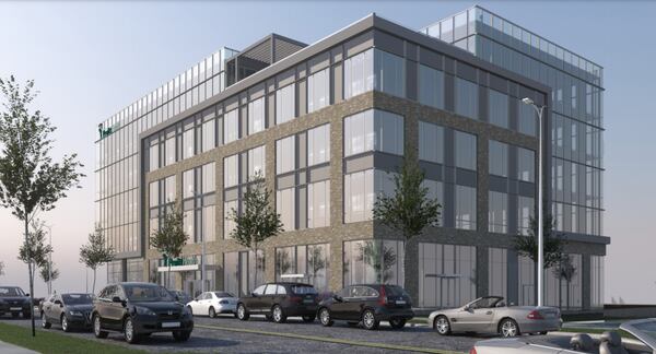 This is a rendering of the proposed PruittHealth headquarters in Chamblee.