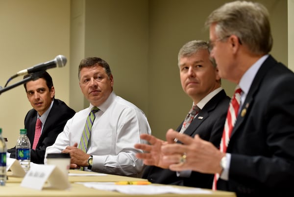 Georgia Representatives Rob Woodall, Tom Graves and Rick Allen in 2015. BRANT SANDERLIN/BSANDERLIN@AJC.COM