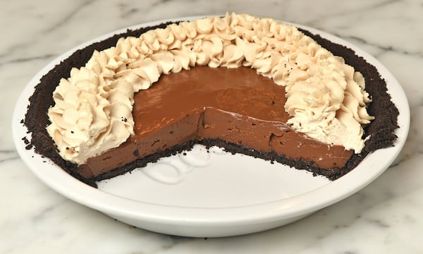 To make the Chocolate Cookie Crust for Deep Dark Mocha Cream Pie, you use chocolate sandwich cookies, such as Oreos. STYLING BY PAUL ARGUIN AND CHRIS TAYLOR / CONTRIBUTED BY CHRIS HUNT PHOTOGRAPHY