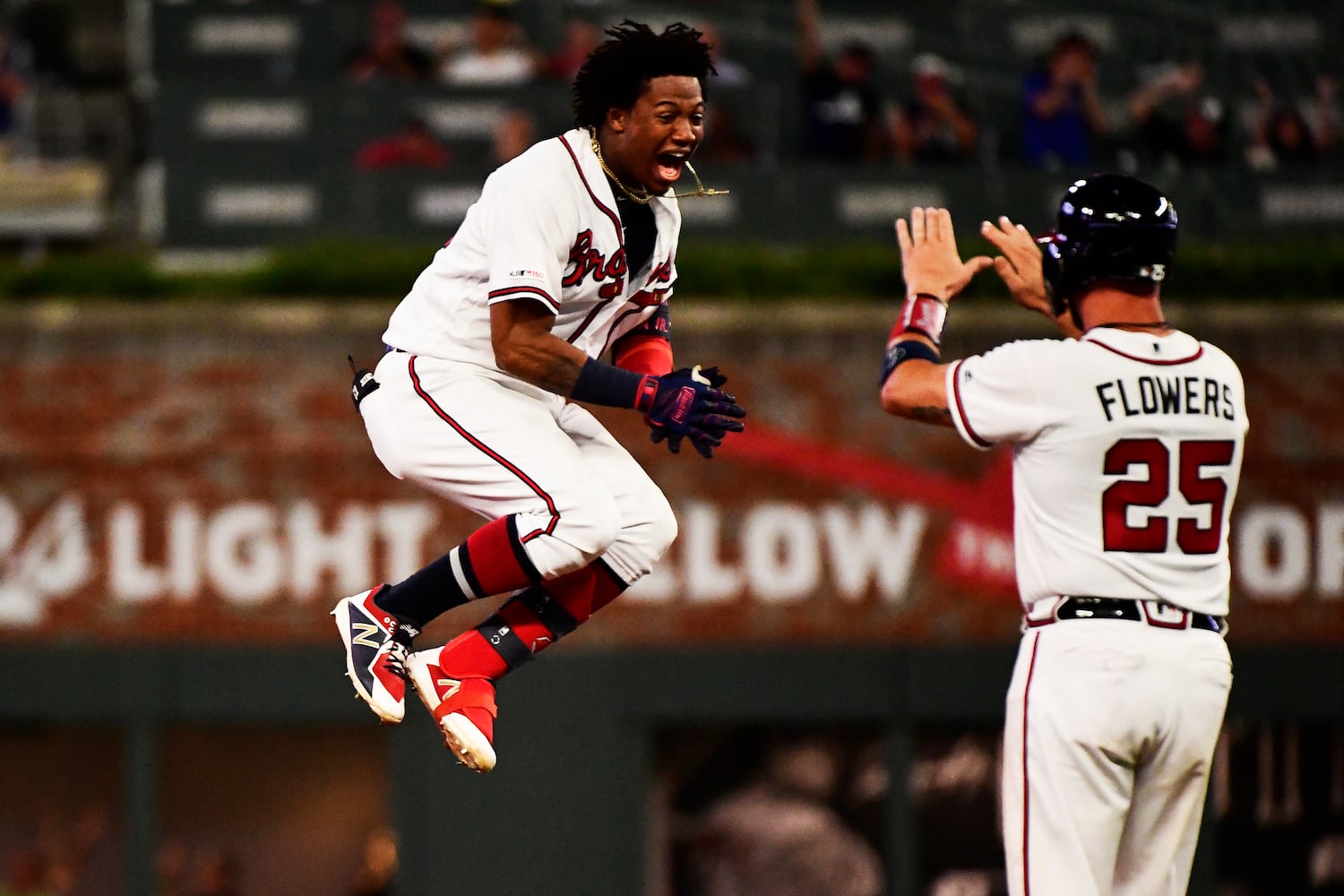 Photos: Acuna, Braves celebrate a walkoff win over the Marlins