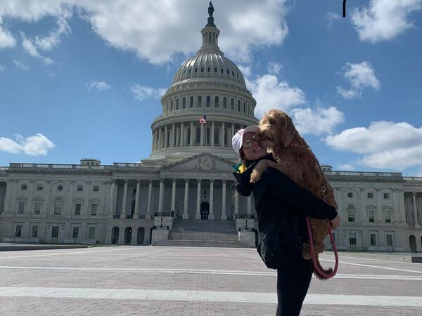 Dog of the Day Livvy Hawkins calls Atlanta’s Lenze Hawkins her person. (Courtesy photo)