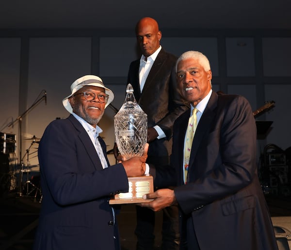  Samuel L. Jackson, Kenny Leon and Dr. J at the event. Photo: Tyson Horne