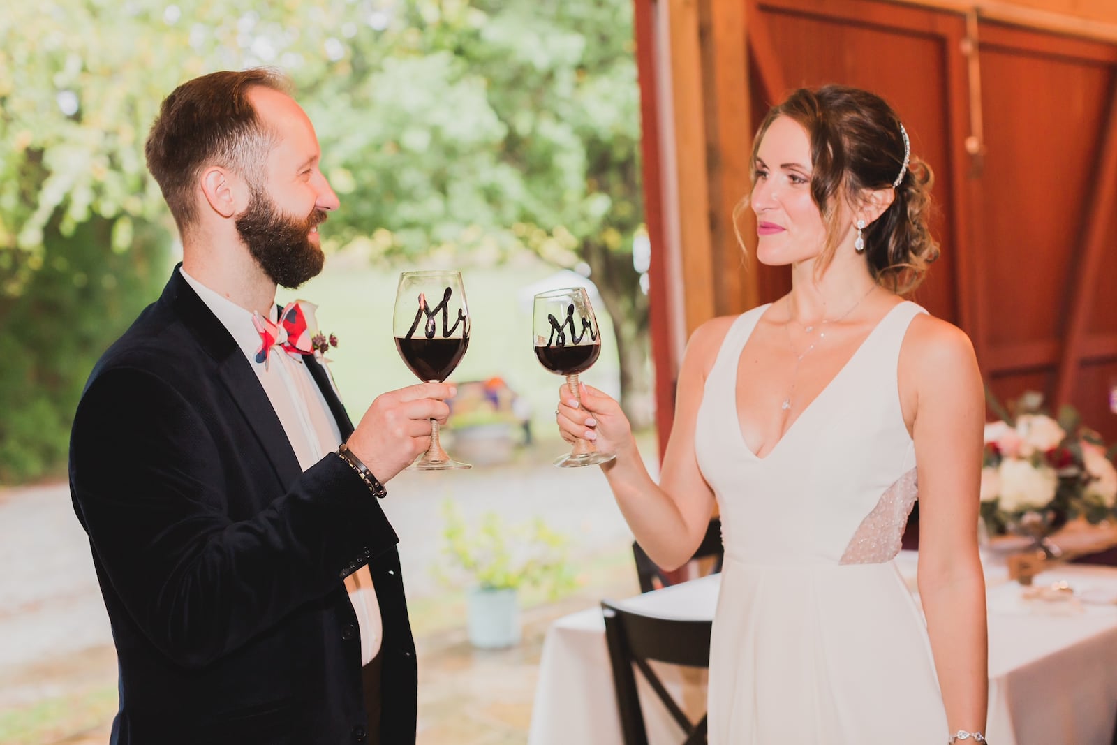 Many couples, such as Andre and Mari Leon, are now having their weddings at a vineyard. The couple wed at Tiger Mountain Vineyards. 
(Courtesy of Andre Leon.)