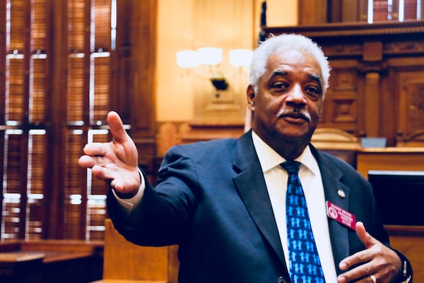 State Rep. Roger Bruce, D-Atlanta, agreed to pay a $250 fine to settle a case involving his distribution of water to voters while wearing a shirt with his name on it during the 2020 election. Bruce said he didn't break the law. (Courtesy photo)