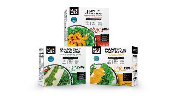 LoveTheWild offers a line of sustainably farmed fish kits. Three new meal kits — Barramundi with Mango Sriracha, Shrimp with Cajun Creme and Rainbow Trout with Salsa Verde — will be available at Whole Foods Market locations in Atlanta beginning in March. CONTRIBUTED BY LOVETHEWILD