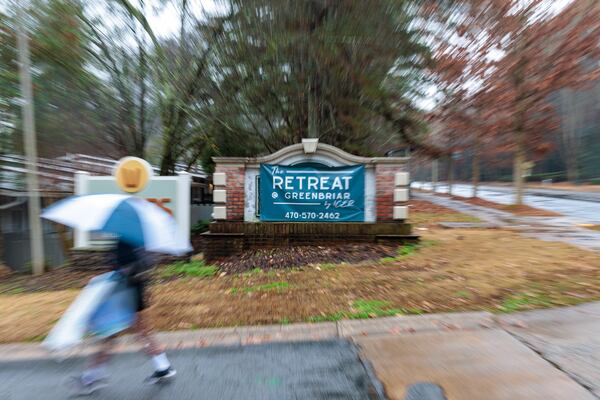 A scene from The Retreat at Greenbriar apartment complex in Atlanta.