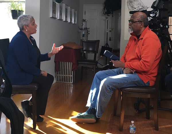  Director Sam Pollard interviews former Atlanta Mayor Shirley Franklin for the documentary about the late Maynard Jackson. Photo: Maynard Jackson III