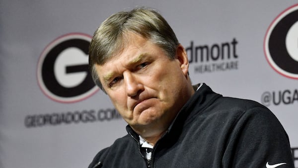 Georgia football head coach Kirby Smart speaks to members of the press during a press conference at the Butts-Mehre Building ahead of spring practice, Tuesday, March 14, 2023, in Athens, GA. “We’ve got complete control of our program and our kids in our program,” Smart said. “Do kids make mistakes? Yes, young student-athletes make mistakes. They do. It happens all across the country. It happens here.” (Hyosub Shin / Hyosub.Shin@ajc.com)