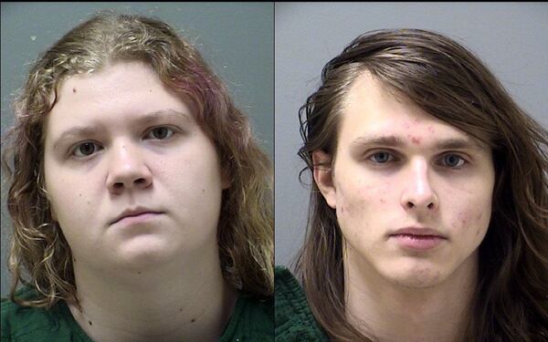 The Cherokee County Sheriff's Dept. released mug shots Oct. 26,2017, of Victoria McCurley, 17, left, Alfred Dupree, 17, following their arrests on charges of plotting at attack on Etowah high school in Woodstock, Ga.