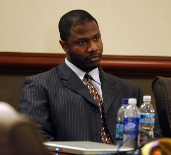 On Nov. 7, 2008 after two days of deliberations, Nichols listens as a jury finds him guilty on all 54 counts, including killing three people at the Fulton County courthouse and the murder of a Customs agent in March, 2005.