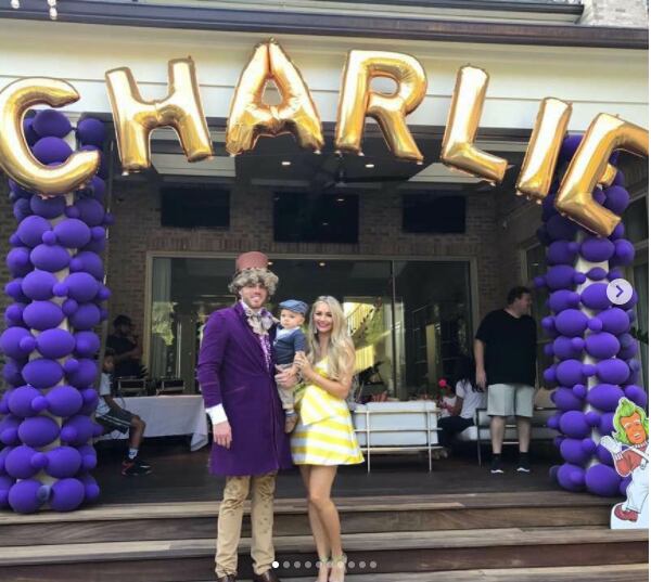 Braves first baseman Freddie Freeman dressed up like Willy Wonka over the weekend to celebrate his son Charlie's first birthday.