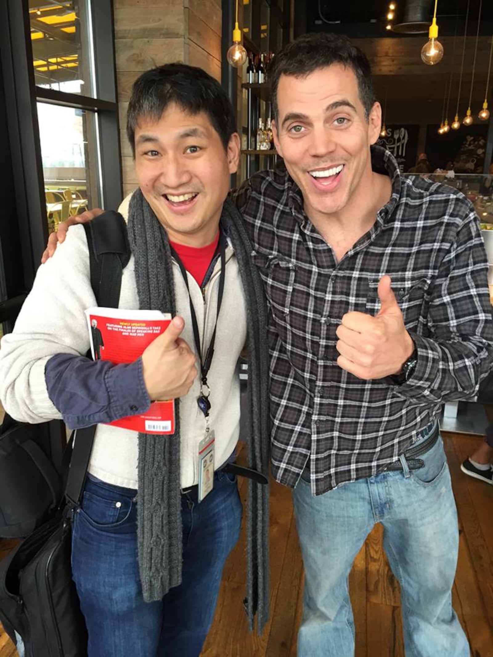 Steve O with me at True restaurant at Lenox Square Mall. CREDIT: Scott Randolph