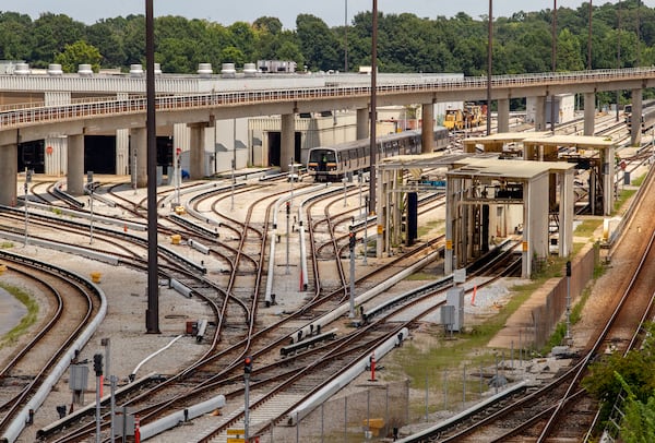 A recent Georgia Department of Transportation investigation found MARTA violated several safety rules, including allowing safety officers to work around the clock without required breaks.  Avondale Yard supports MARTA’s rail system and is located next to the Avondale Transit Station on Friday, Aug 6, 2021.  (Jenni Girtman for The Atlanta Journal-Constitution)