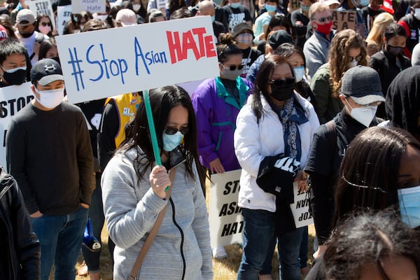 A large crowd gathers for a unity rally at Liberty Plaza near the state Capitol on Saturday, March 20, 2021. (Photo: Steve Schaefer for The Atlanta Journal-Constitution)