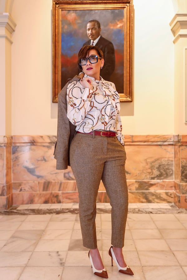 Rep. Inga Willis, D-Atlanta, poses for a photo at the Georgia State Capitol on Monday, March 10, 2025. (Natrice Miller/ AJC)