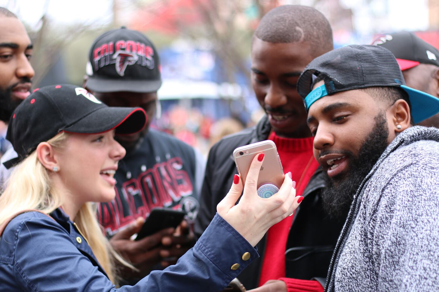 Falcons fans in Houston