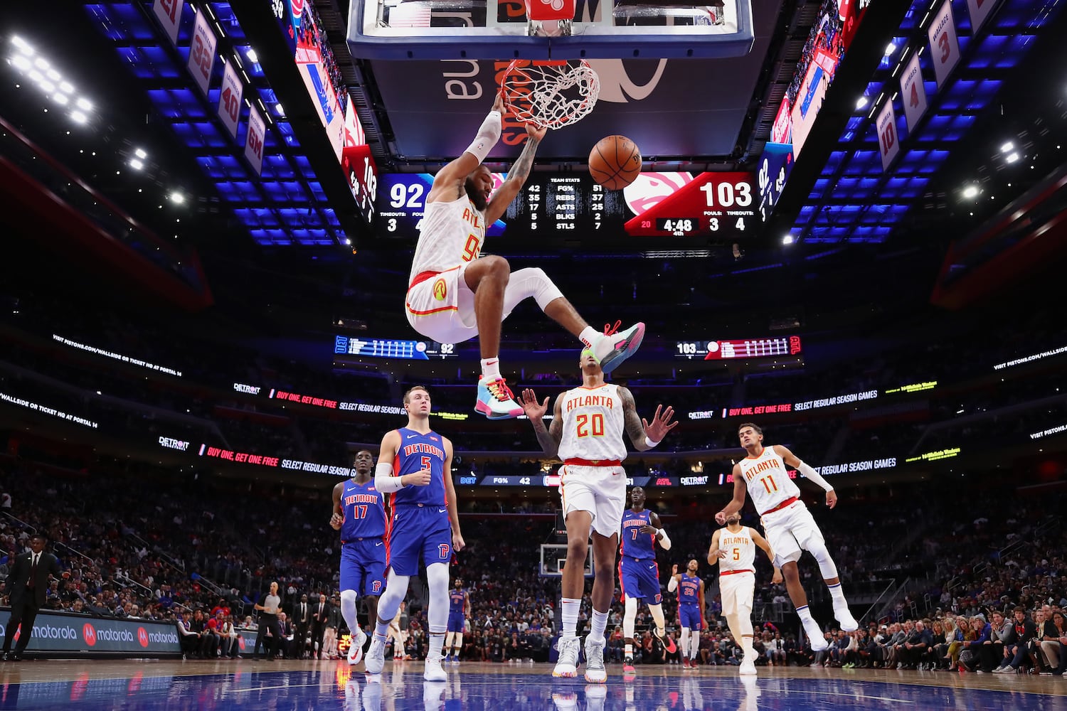 Photos: Hawks open season with win over the Pistons