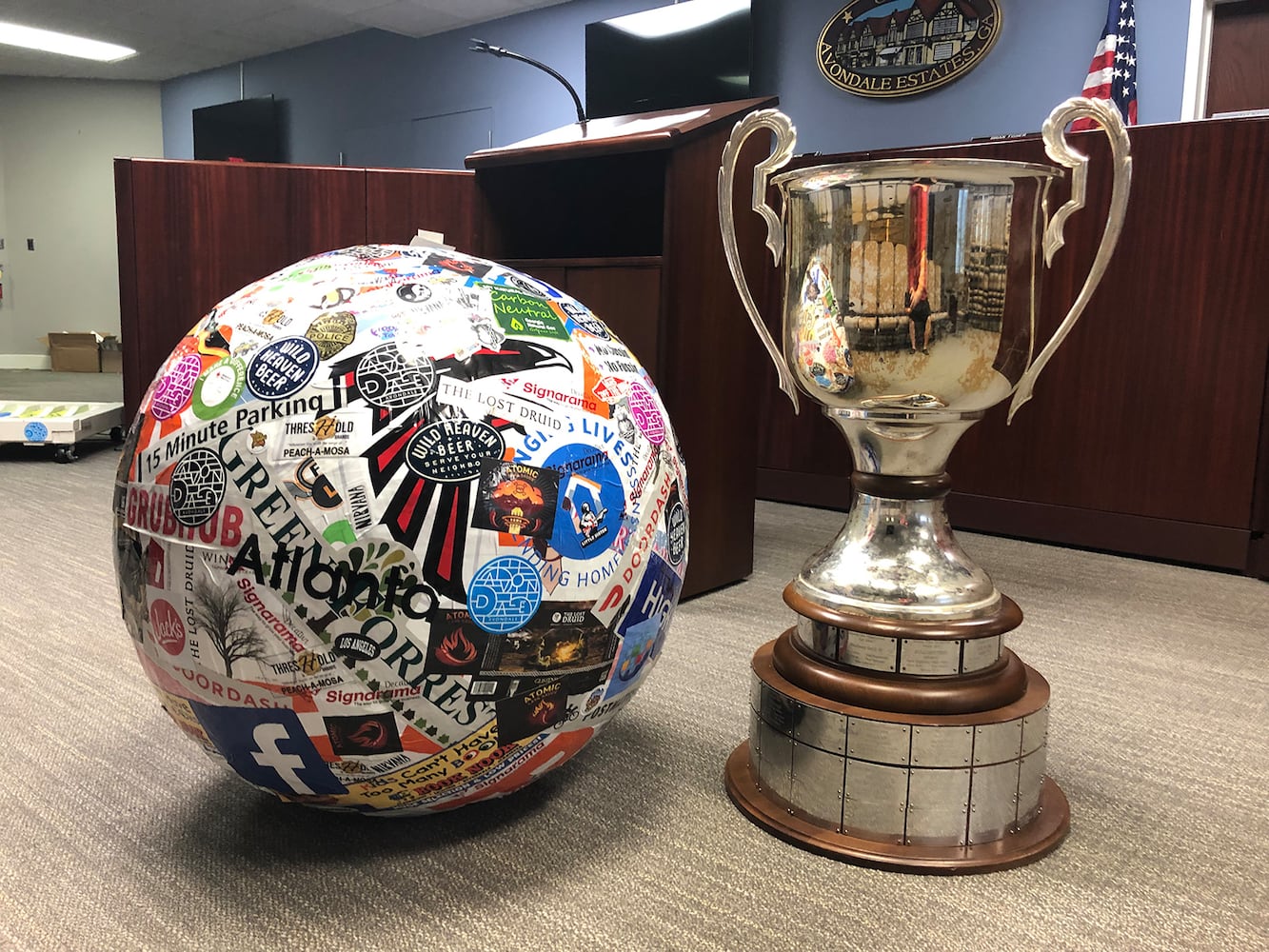 Photos: How to build the world's biggest (maybe) sticker ball