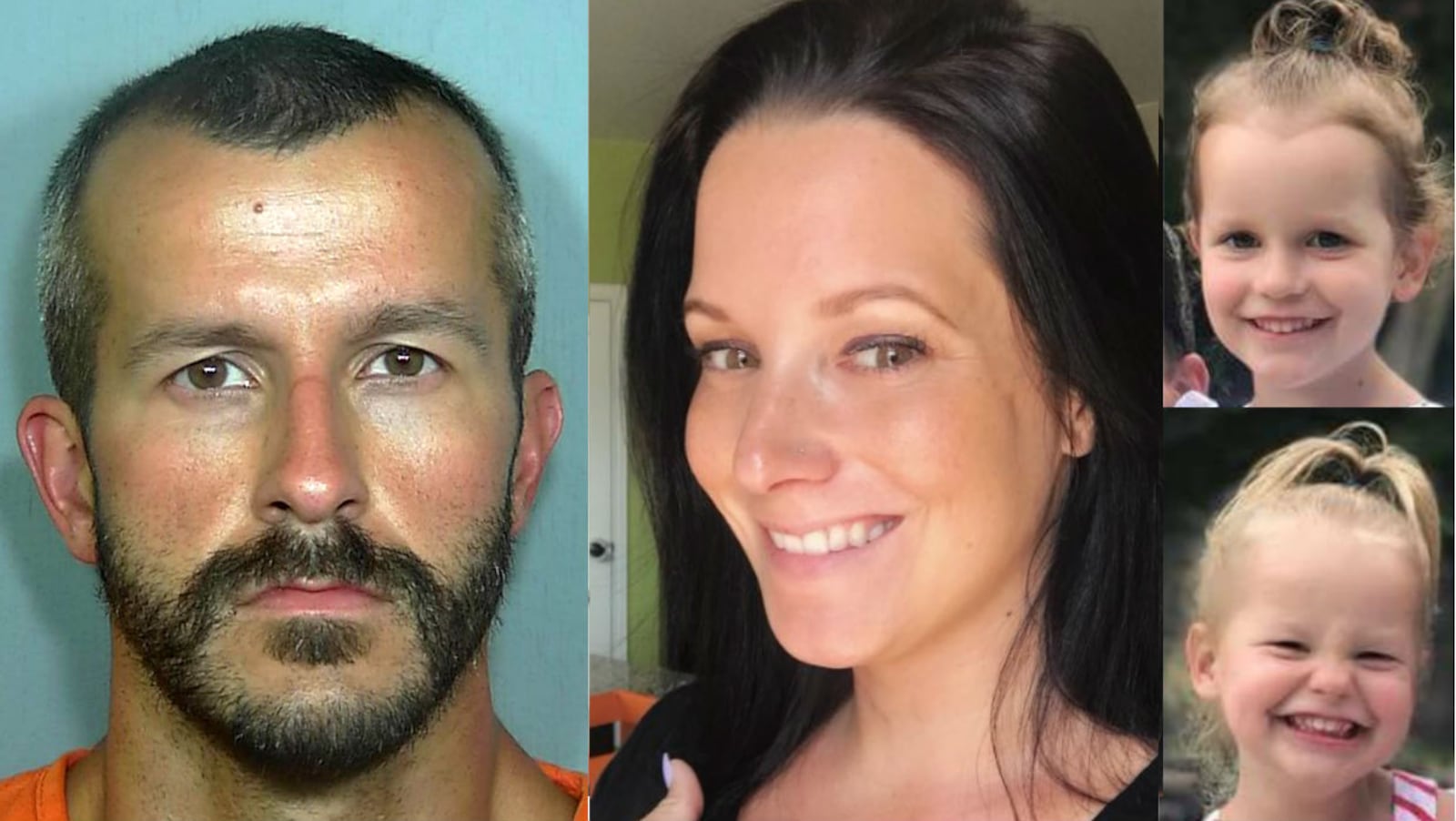 Christopher Watts, left, of Frederick, Colorado, is charged with three counts of first-degree murder and three counts of tampering with physical evidence in connection with the Monday, Aug. 13, 2018, disappearance and deaths of his wife, Shanann Watts, 34, and their daughters, 4-year-old Bella Watts (top right) and 3 -year-old Celeste Watts (bottom right). Shanann Watts was about 15 weeks pregnant when she died.