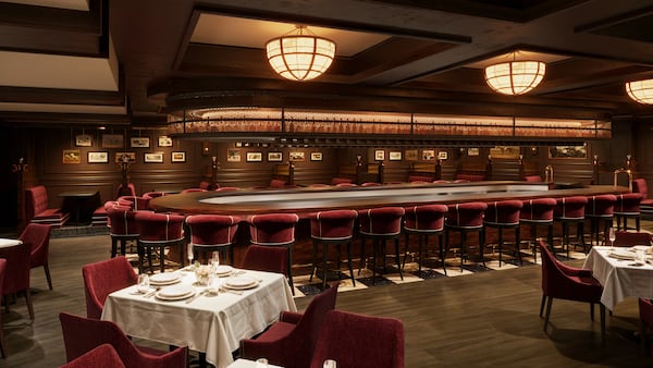 A rendering of Clark's Steakhouse, which is set to open next summer in Buckhead with live-fire steaks and Southern influences.