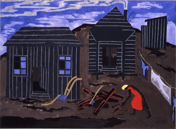 A significant African-American artist of the 20th century, Jacob Lawrence painted life in Harlem, but also farm life during a Depression-era winter in the rural South, in “Firewood.” CONTRIBUTED BY HIGH MUSEUM