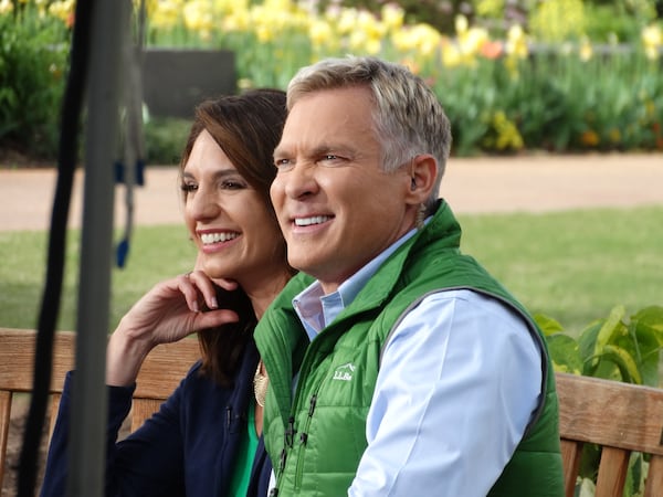 Maria LaRosa and Sam Champion on the Great Lawn at the Atlanta Botanical Garden. CREDIT: Rodney Ho/rho@ajc.om