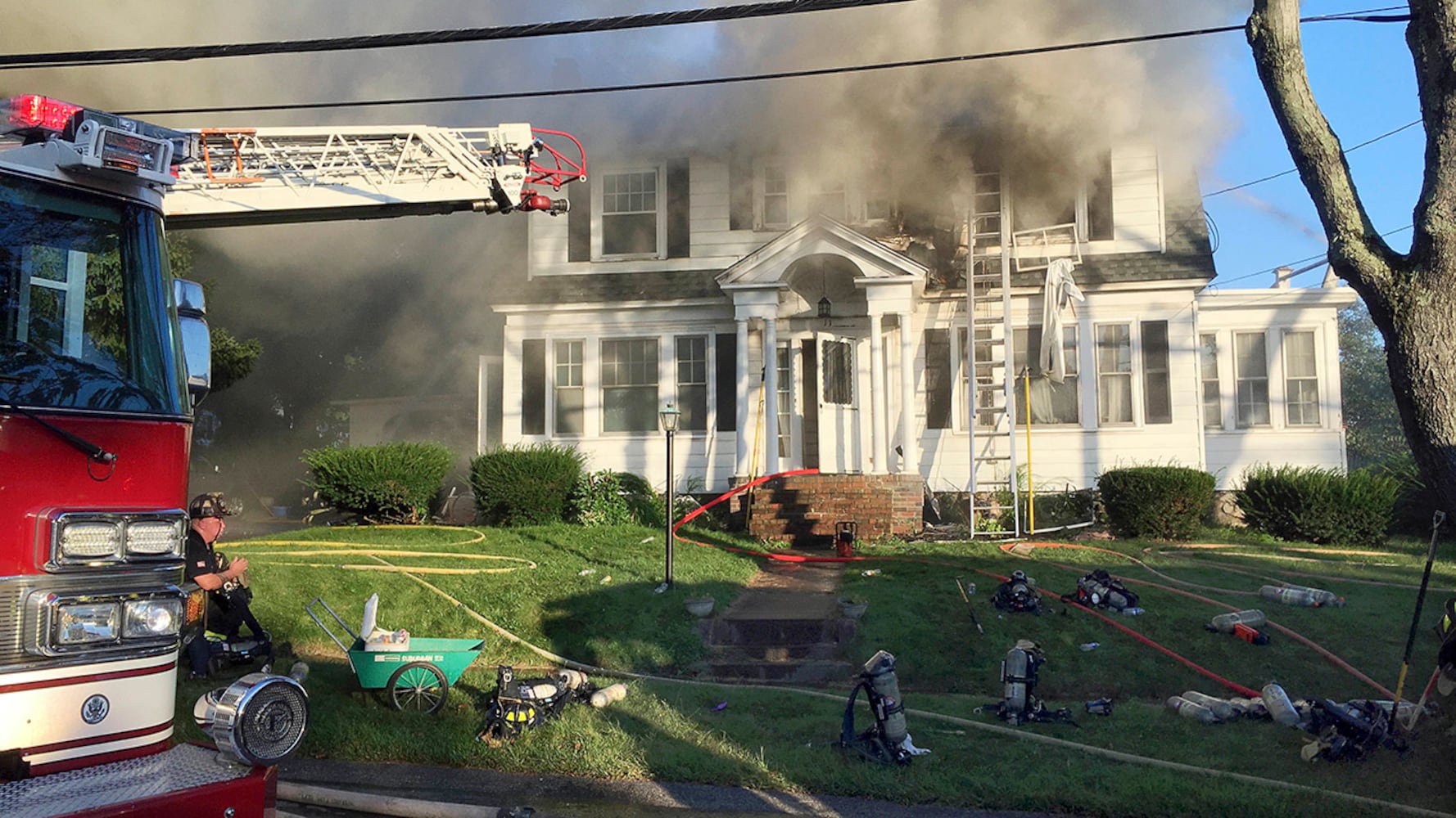 Photos: Fires and explosions destroy homes near Boston