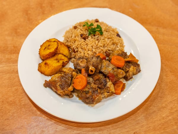 Oxtails with plantains from the menu of Lakay Cuisine. (Courtesy of Lakay Cuisine)