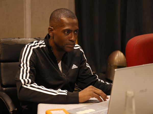 Rico Wade, an Atlanta producer and member of Organized Noize, listens to new music at Stankonia Studios in Atlanta on Monday, June 5, 2023. Wade's death at age 52 was announced Saturday, April 13, 2024. (Tyson A. Horne / Tyson.horne@ajc.com)