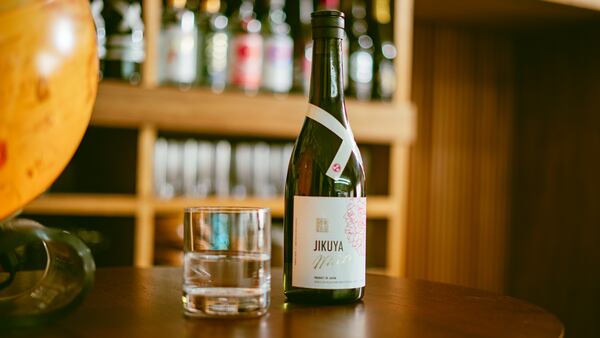 Jikuya White shochu gets its flavor from fermented purple sweet potatoes. Courtesy of Honkaku Spirits