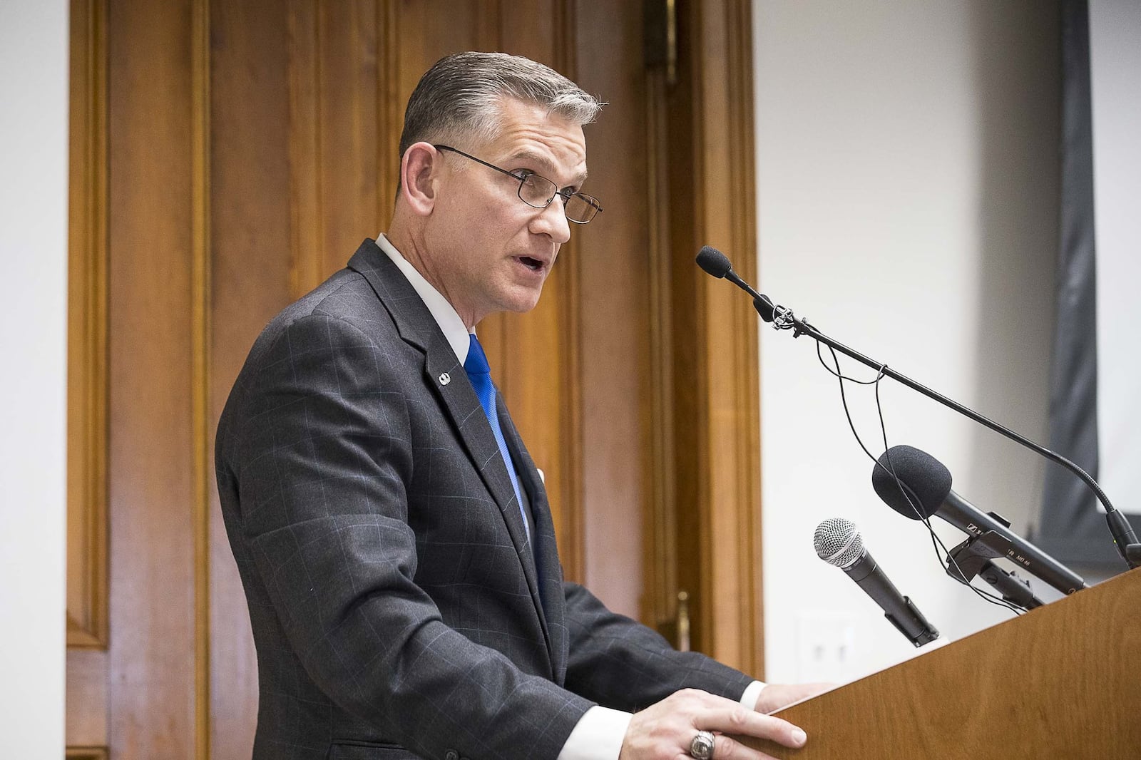 United States Attorney for the Southern District of Georgia Bobby Christine speaks during a Public Safety Committee joint meeting at the Georgia State Capitol building in Atlanta on Monday, January 27, 2020. (ALYSSA POINTER/ALYSSA.POINTER@AJC.COM)