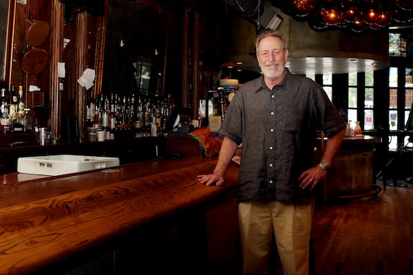 Chip Ney, owner and operator of Highland Tap and Fontaines, poses for a photo at his business in Atlanta, Georgia, on Thursday, July 30, 2020. Ney has seen his business plummet since the coronavirus pandemic hit Georgia, but has worked out a deal with his landlord to keep the business running — hopefully for another 31 years. (REBECCA WRIGHT FOR THE ATLANTA JOURNAL-CONSTITUTION)