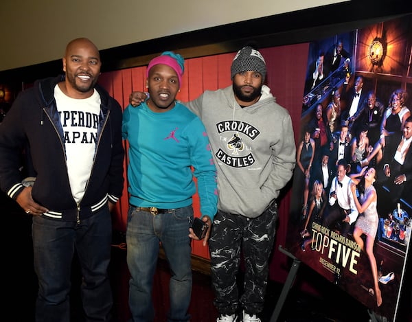 ATLANTA, GA - DECEMBER 09: V-103's Ryan Cameron, Wingo Jagged Edge and RL of NEXT attend the VIP Screening of Paramount Pictures' "Top Five" with Chris Rock at Regal Atlantic Station on December 9, 2014 in Atlanta, Georgia. (Photo by Rick Diamond/Getty Images for Allied)