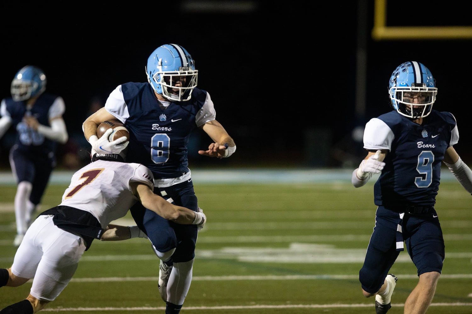 Cambridge's Jack Marlow (8) runs the ball during a GHSA high school football game between Cambridge and South Paulding at Cambridge High School in Milton, GA., on Saturday, November 13, 2021. (Photo/Jenn Finch)